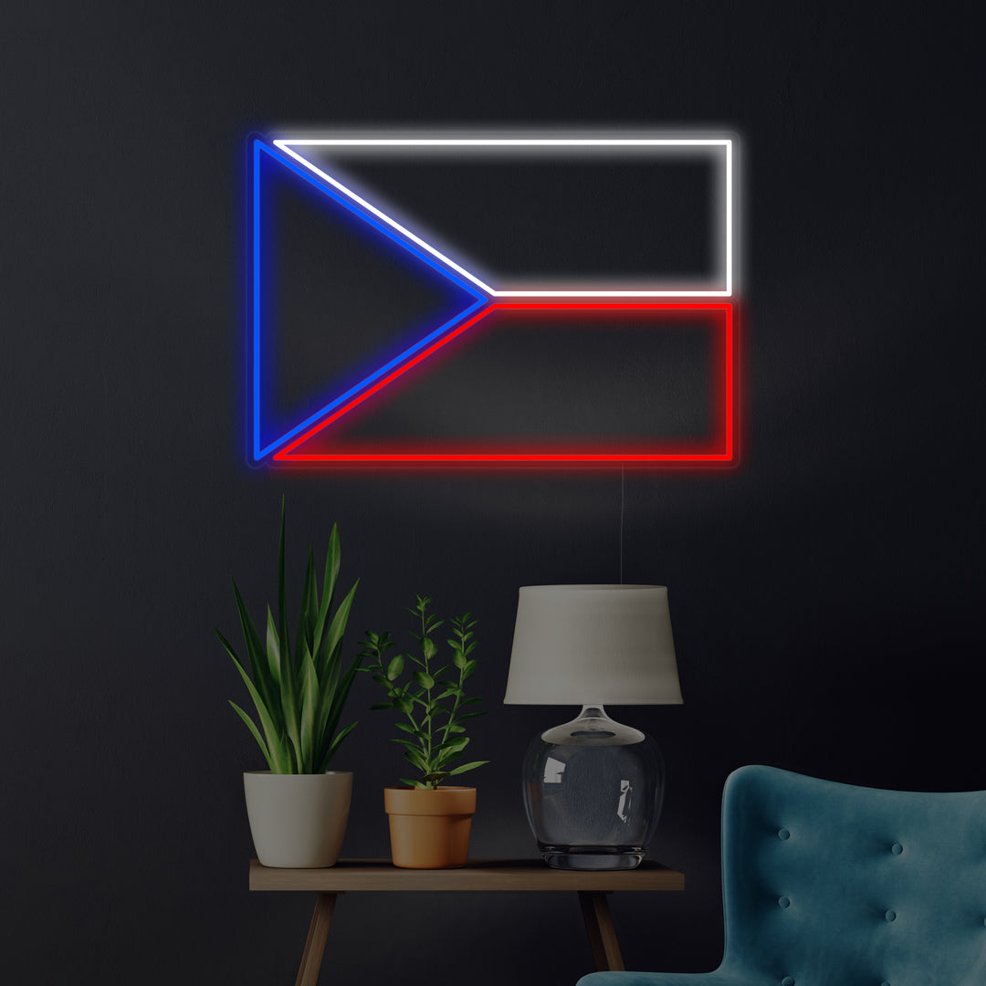 "Flag of Czech Republic" Neon Sign
