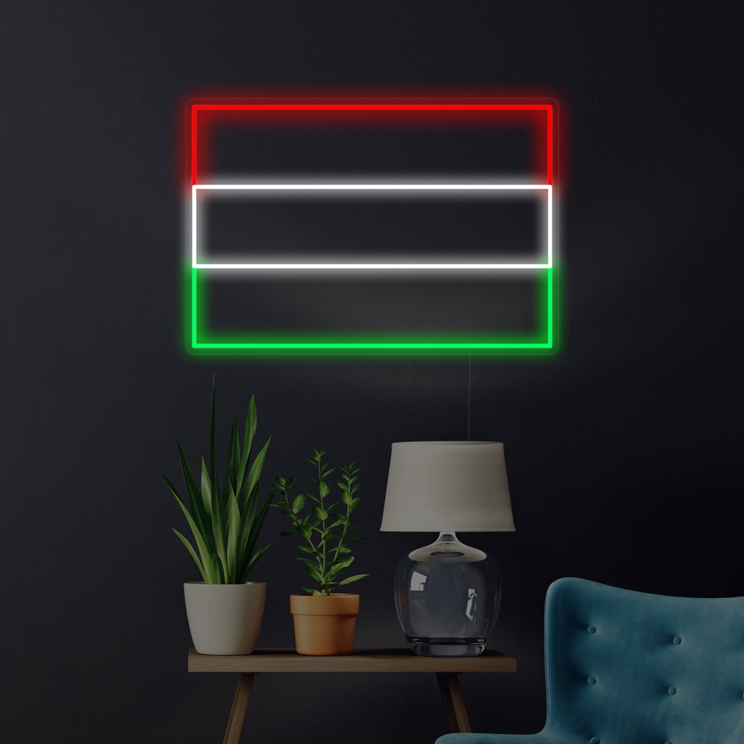 "Flag of Hungary" Neon Sign