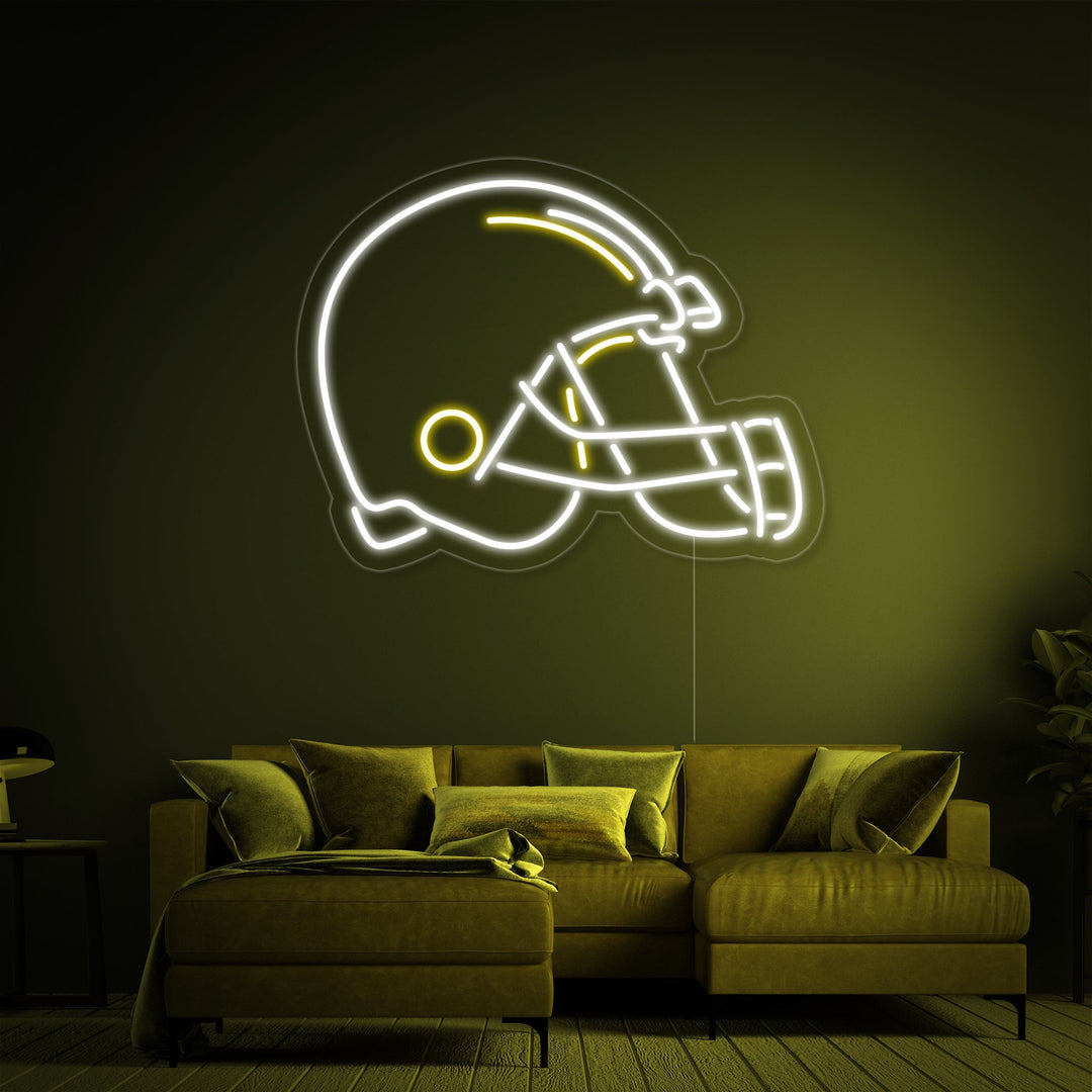 "Football Helmet" Neon Sign