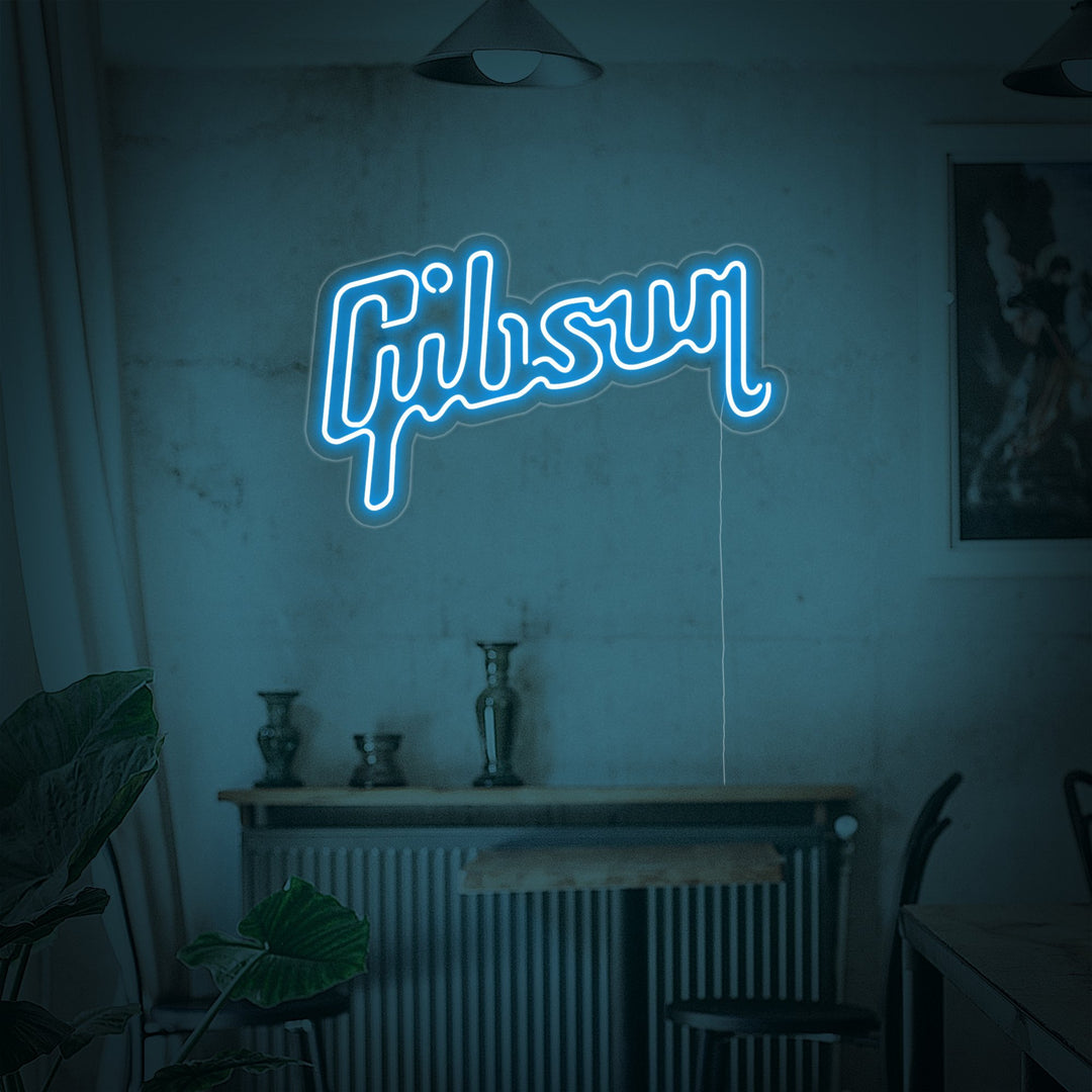 "Gibson Guitar Music" Neon Sign