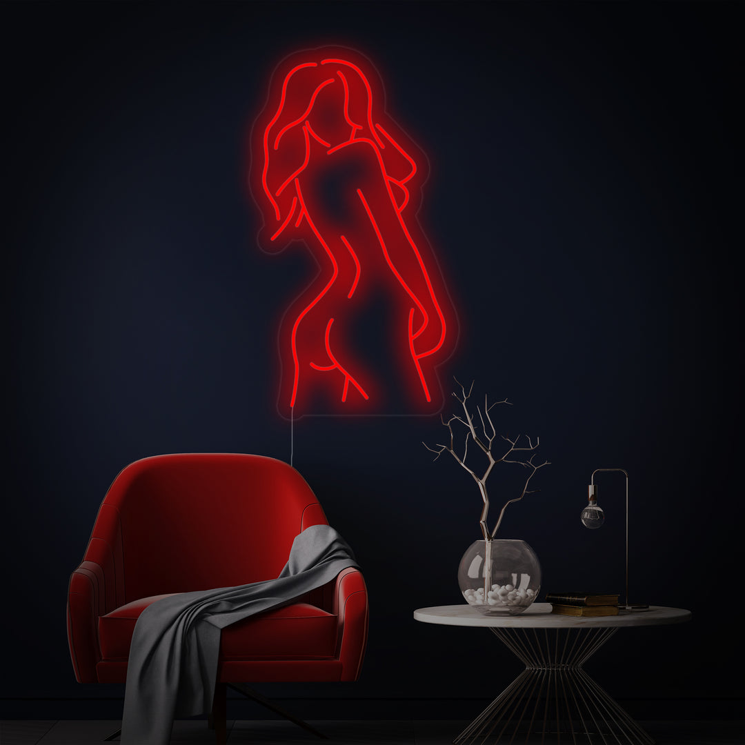 "Girl Woman Lady Body Elegant" Neon Sign