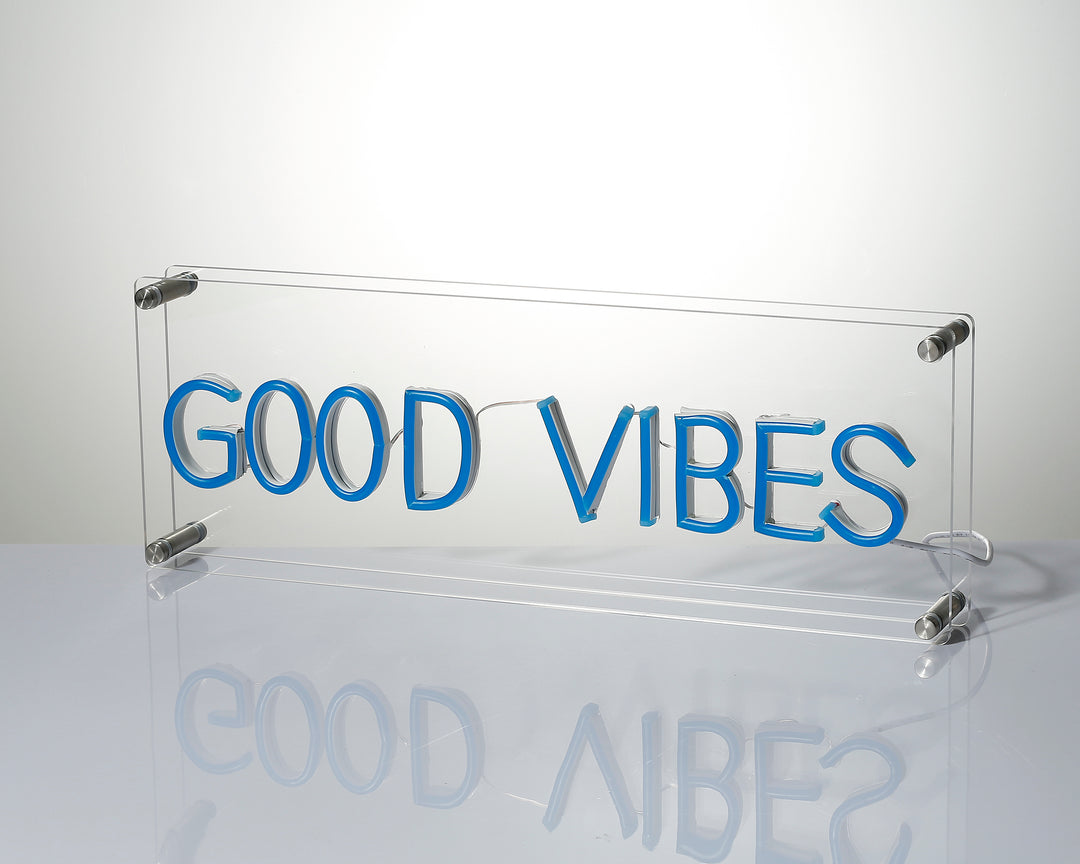 "Good Vibes" Desk LED Neon Sign