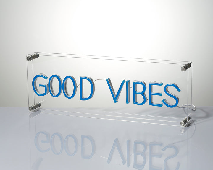 "Good Vibes" Desk LED Neon Sign