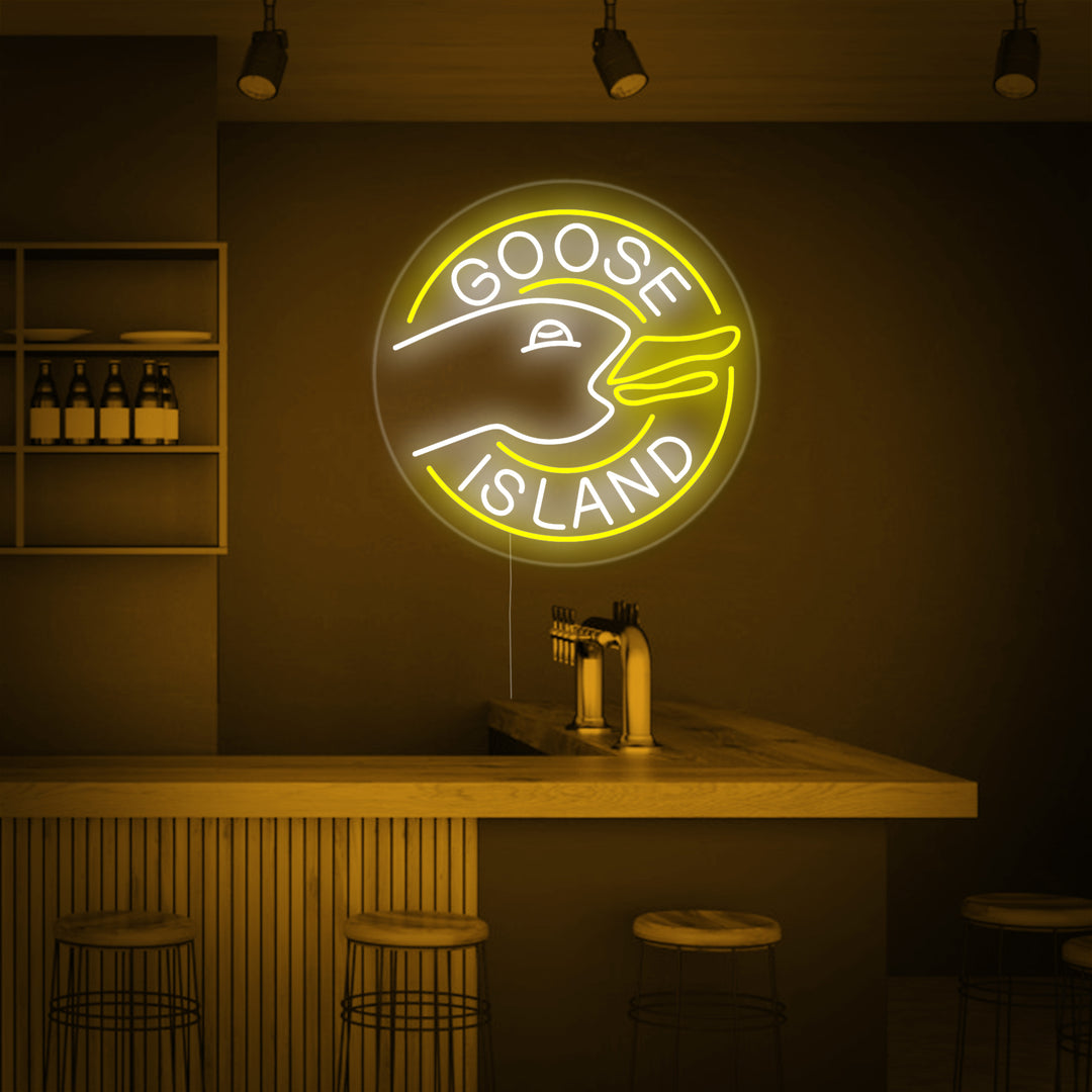 "Goose Island" Neon Sign