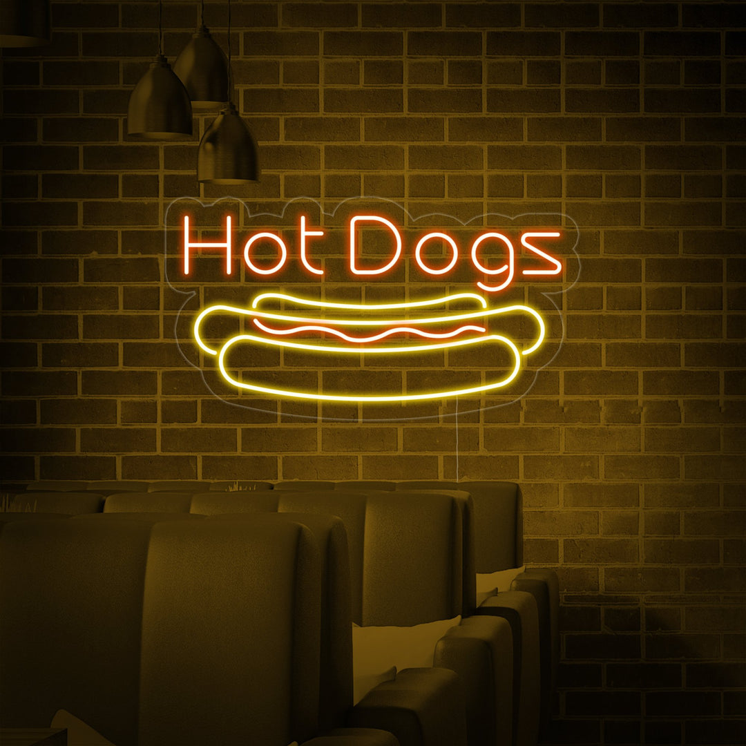 "HOT DOGS" Neon Sign