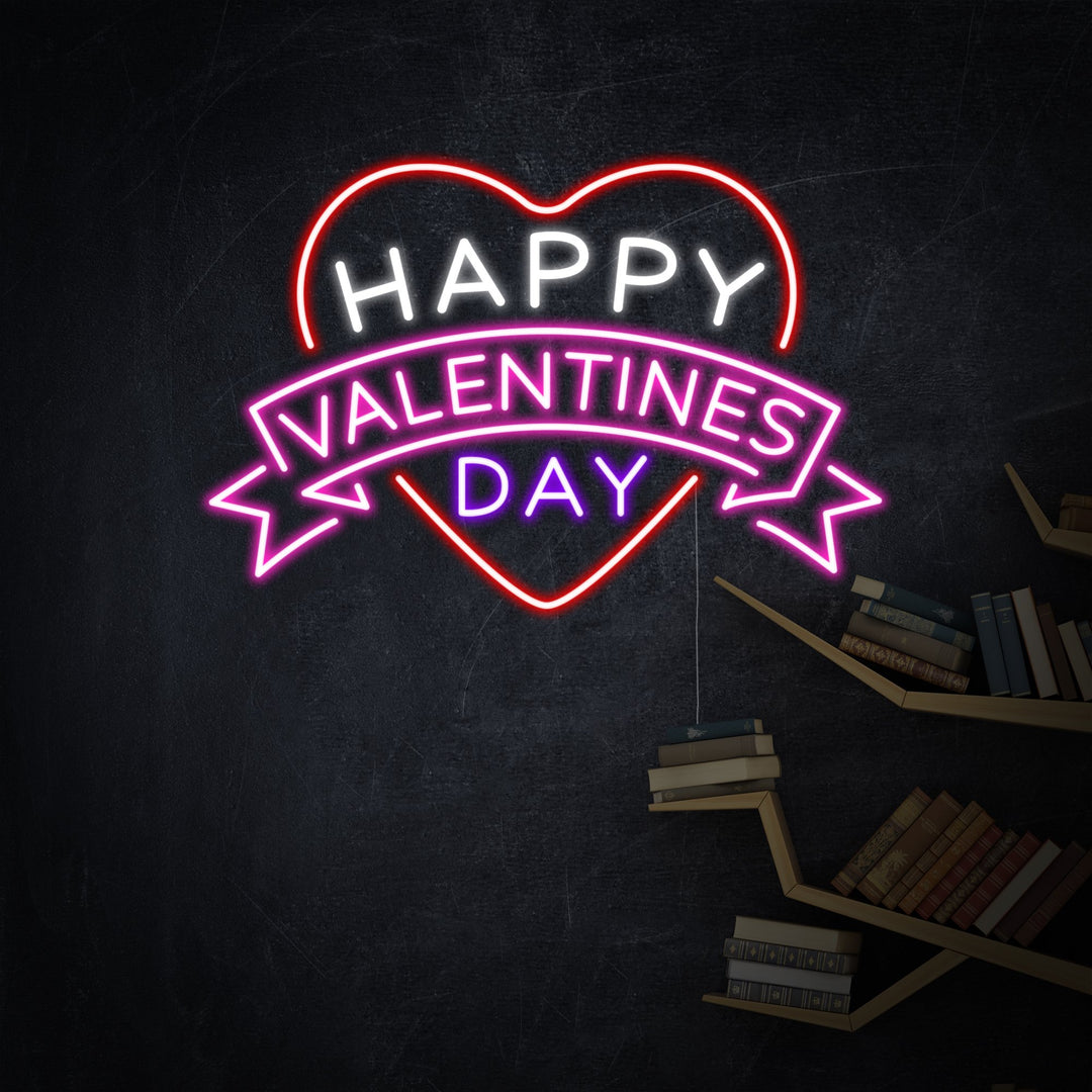 "Happy Valentines Day" Neon Sign