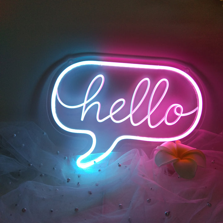 "Hello" USB Mini LED Neon Sign