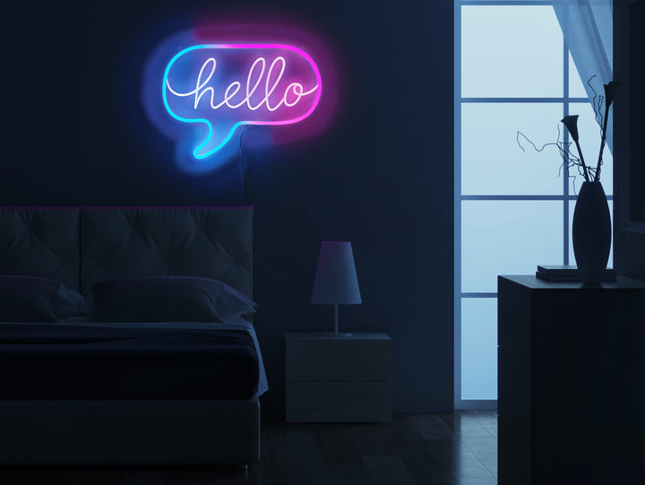 "Hello" USB Mini LED Neon Sign