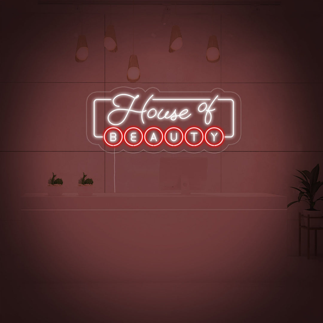 "House of Beauty" Neon Sign
