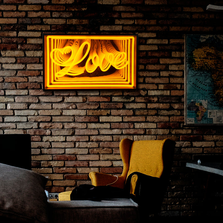 "Love" 3D Infinity LED Neon Sign
