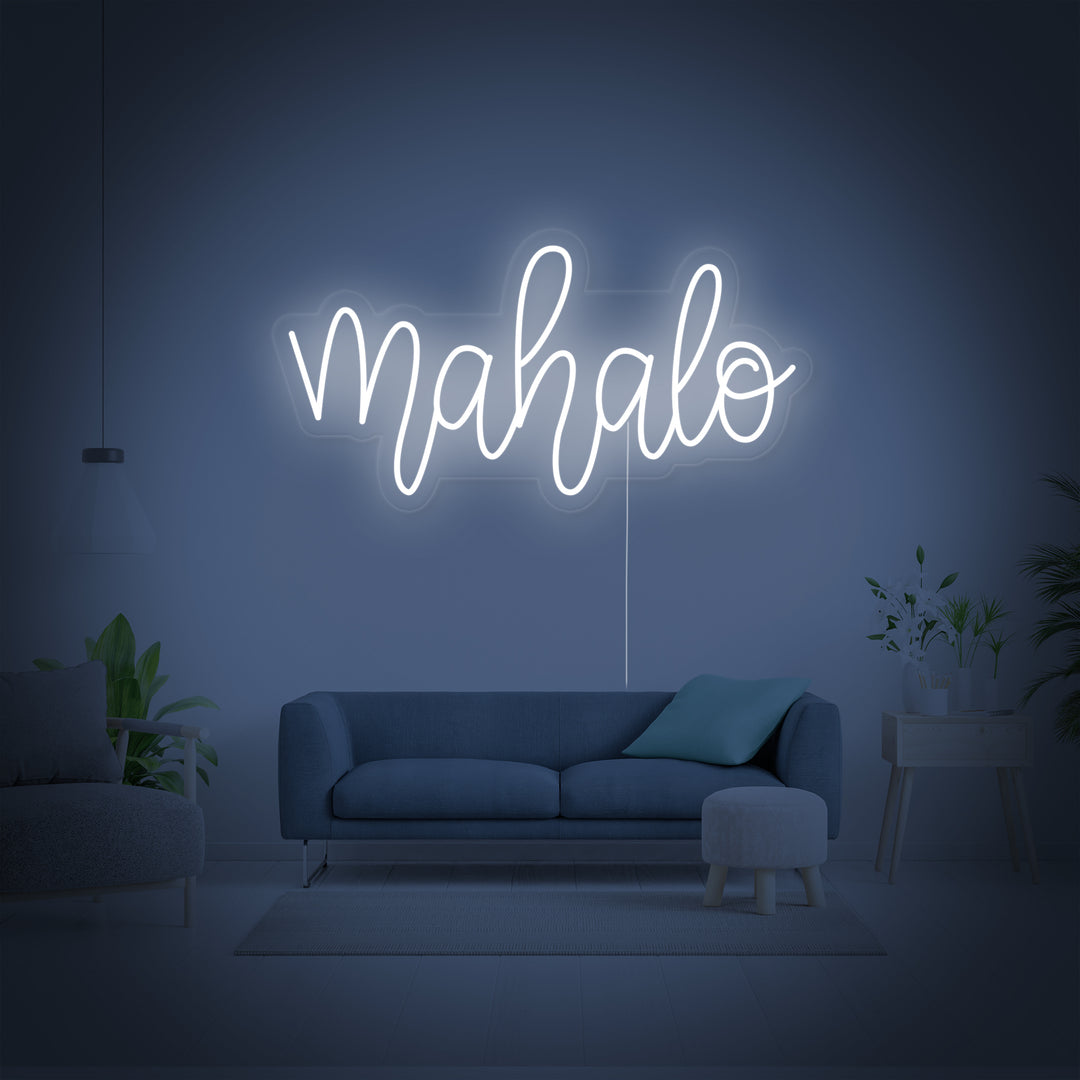 "Mahalo Hawaiian Thank You" Neon Sign