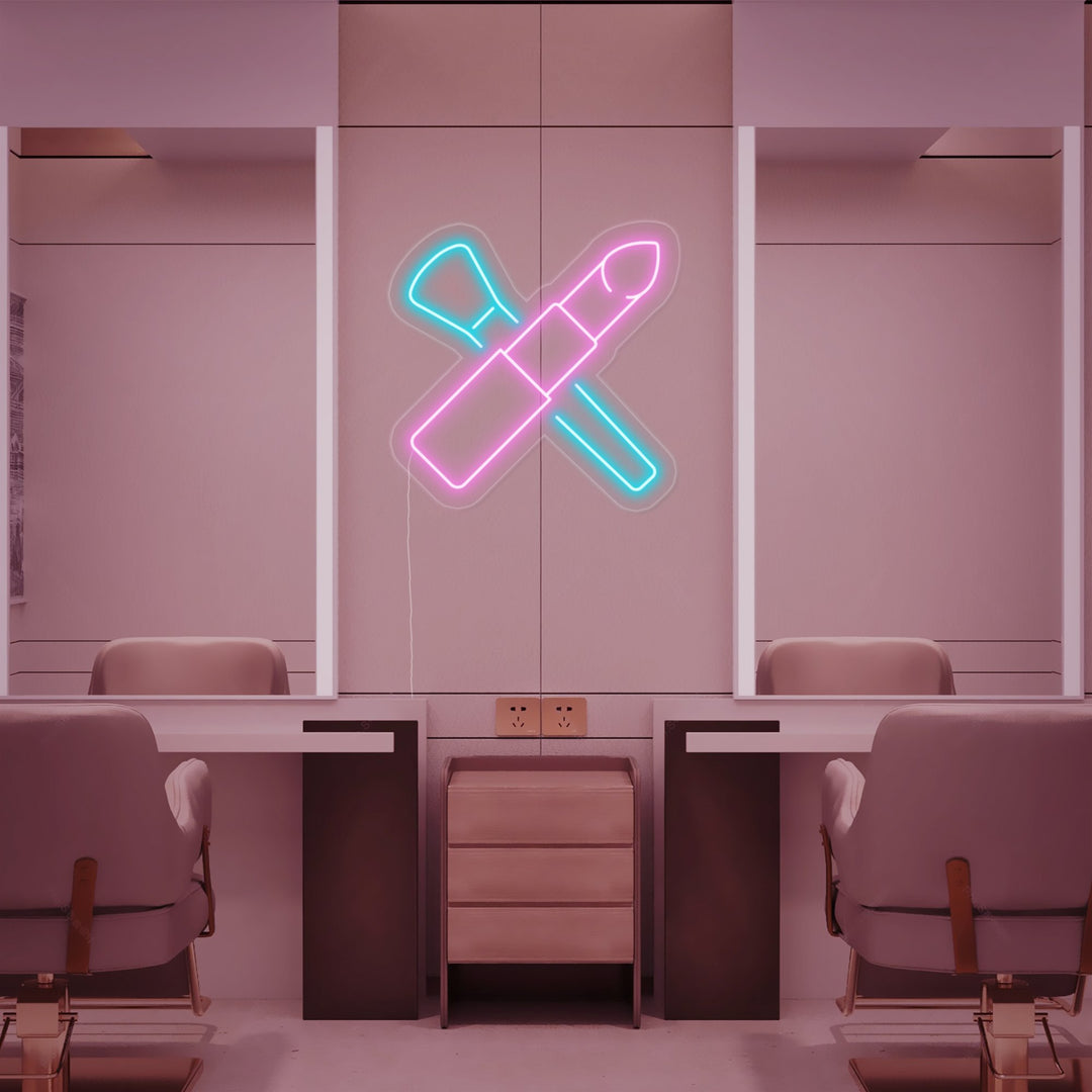 "Makeup Brushes" Neon Sign