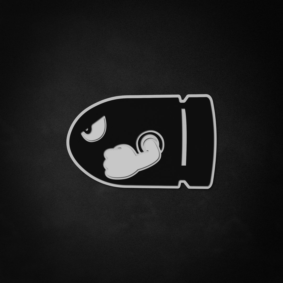 "Mario Bullet Bill" Neon Like Sign