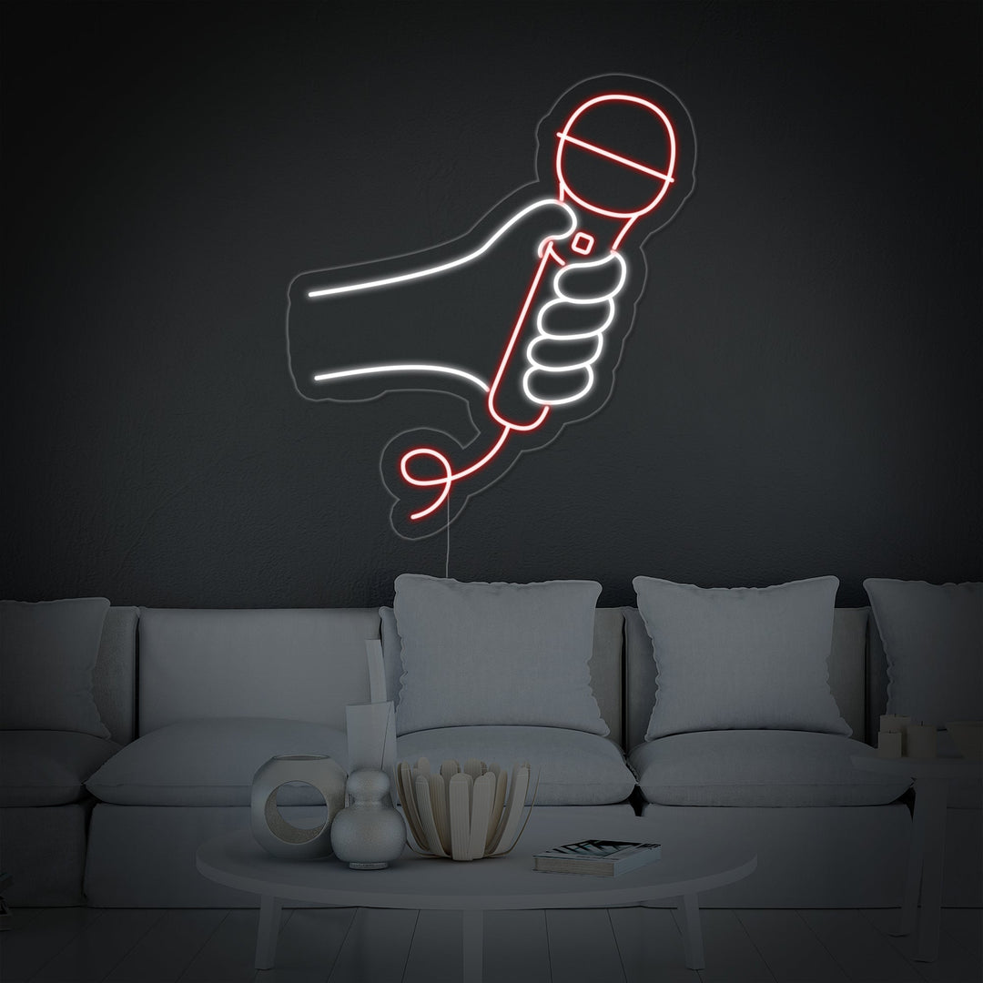 "Microphone Karaoke" Neon Sign