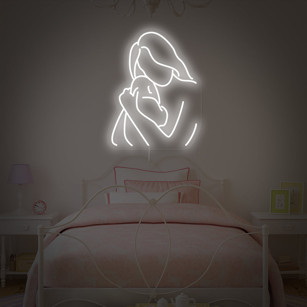 "Mum Hug Mother Baby" Neon Sign