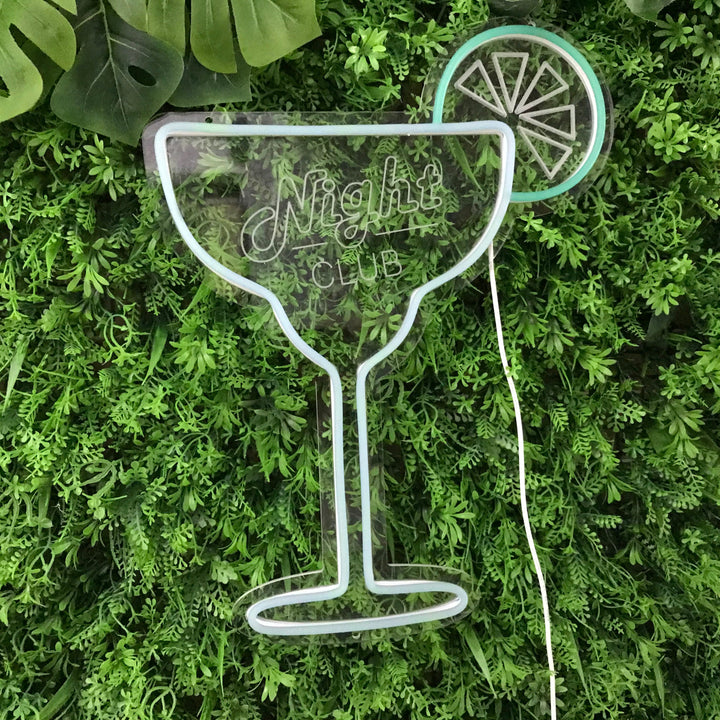 "Night Club, Cocktail Glass" Mini Neon Sign