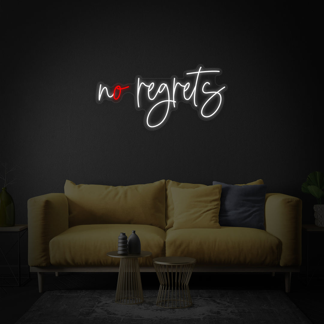 "No Regrets" Neon Sign