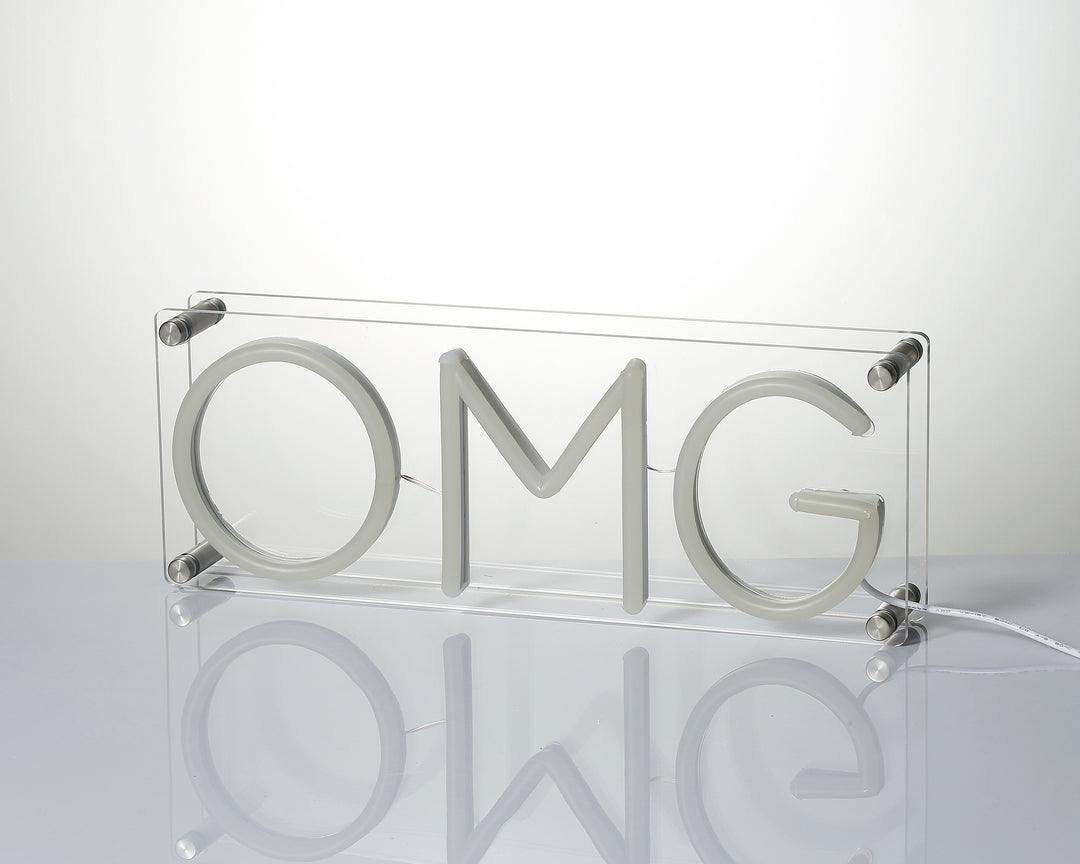 "OMG" Desk LED Neon Sign