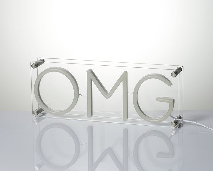 "OMG" Desk LED Neon Sign