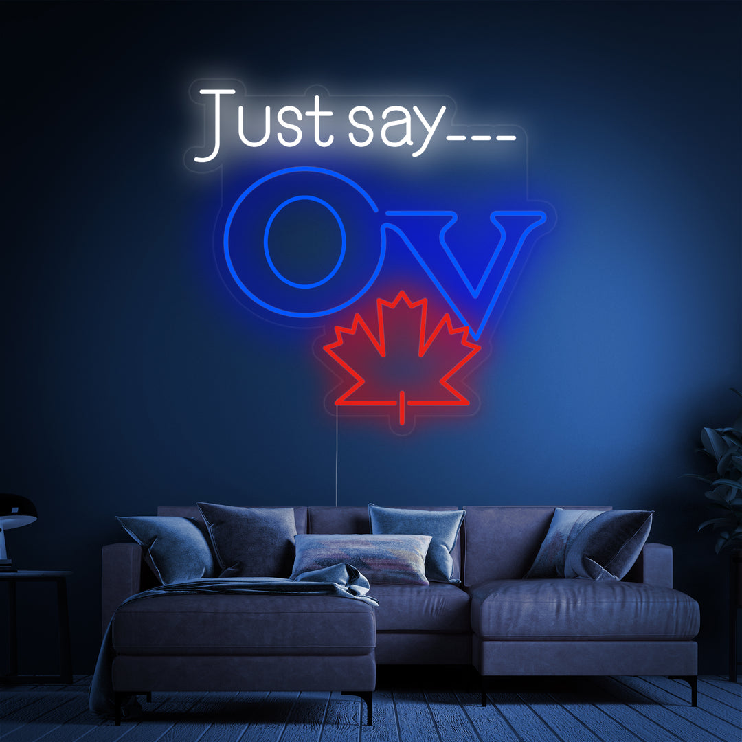 "Old Vienna Beer Just Say OV" Neon Sign