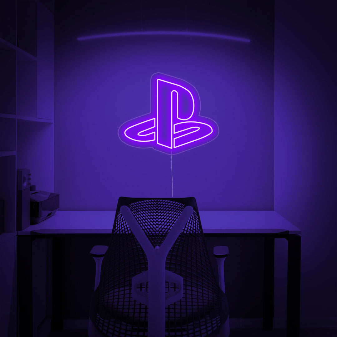 "PlayStation" Neon Sign, Game Room Wall Decor