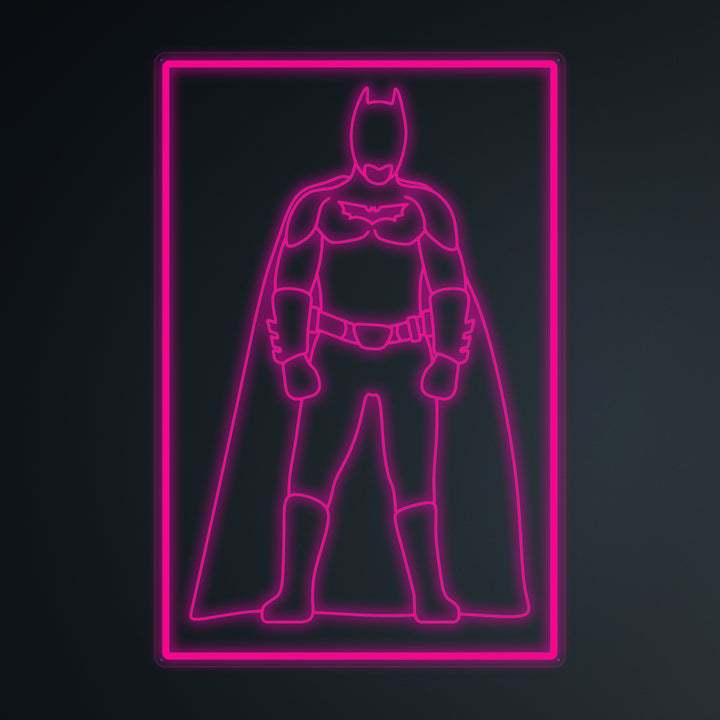 "Pop Culture Bat Solider" Mini Neon Sign