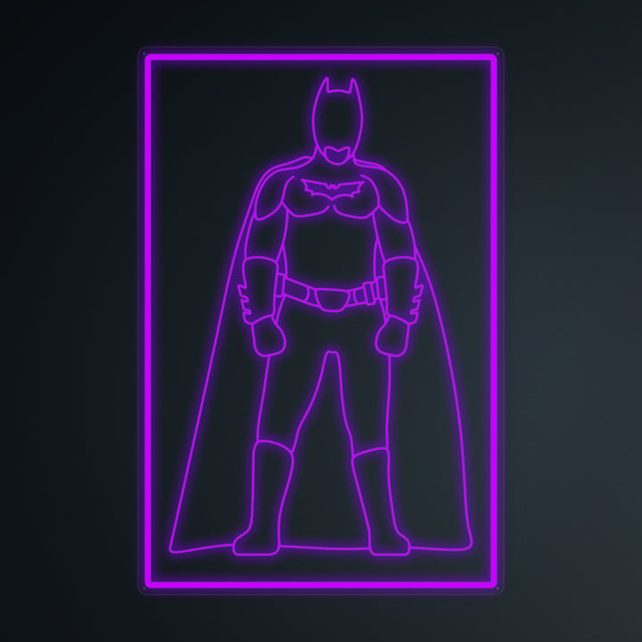 "Pop Culture Bat Solider" Mini Neon Sign