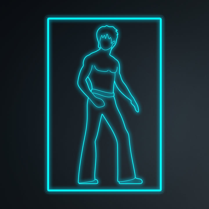 "Pop Culture KungFu Bruce" Mini Neon Sign