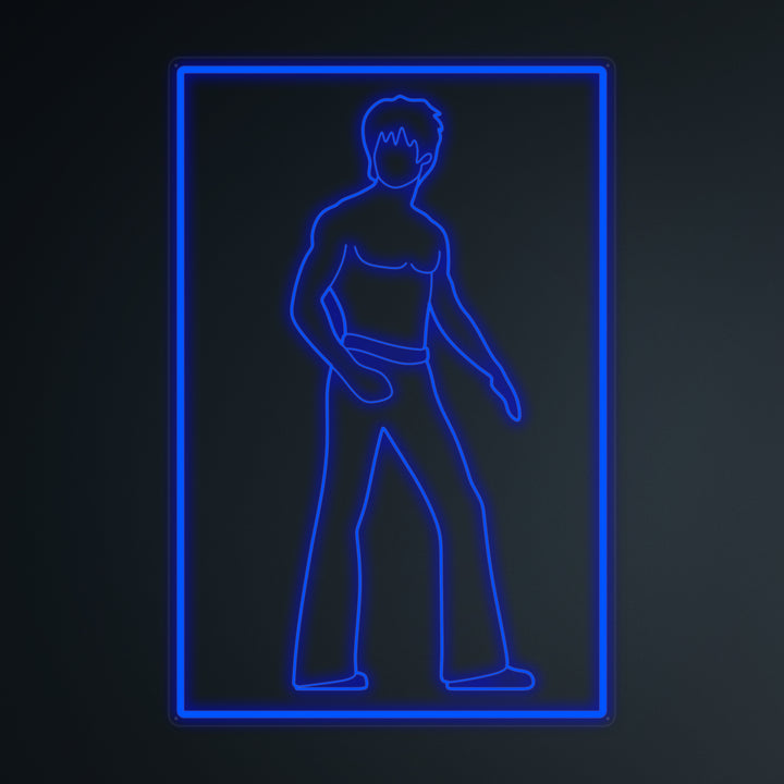 "Pop Culture KungFu Bruce" Mini Neon Sign
