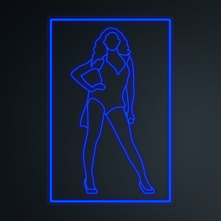 "Pop Culture Pop Stars Beyonce" Mini Neon Sign
