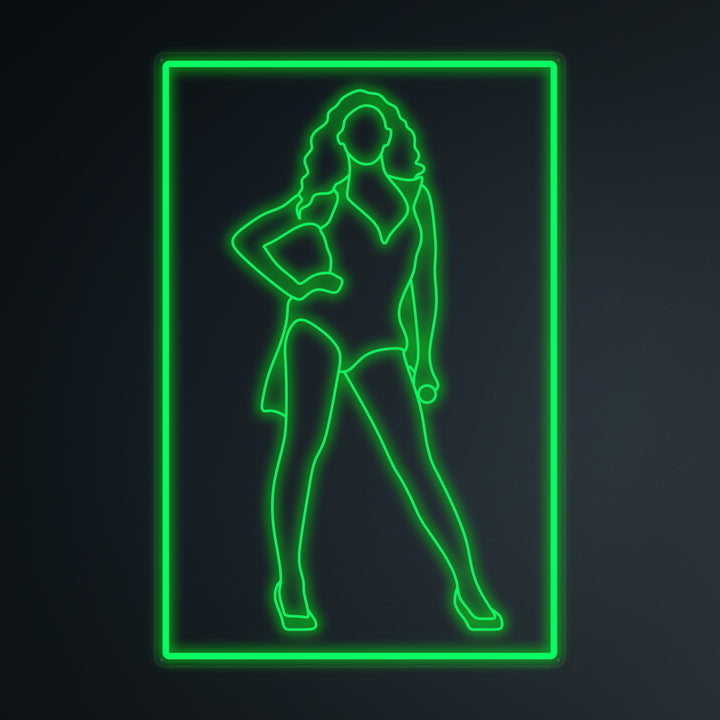 "Pop Culture Pop Stars Beyonce" Mini Neon Sign