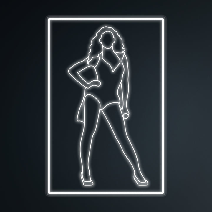 "Pop Culture Pop Stars Beyonce" Mini Neon Sign