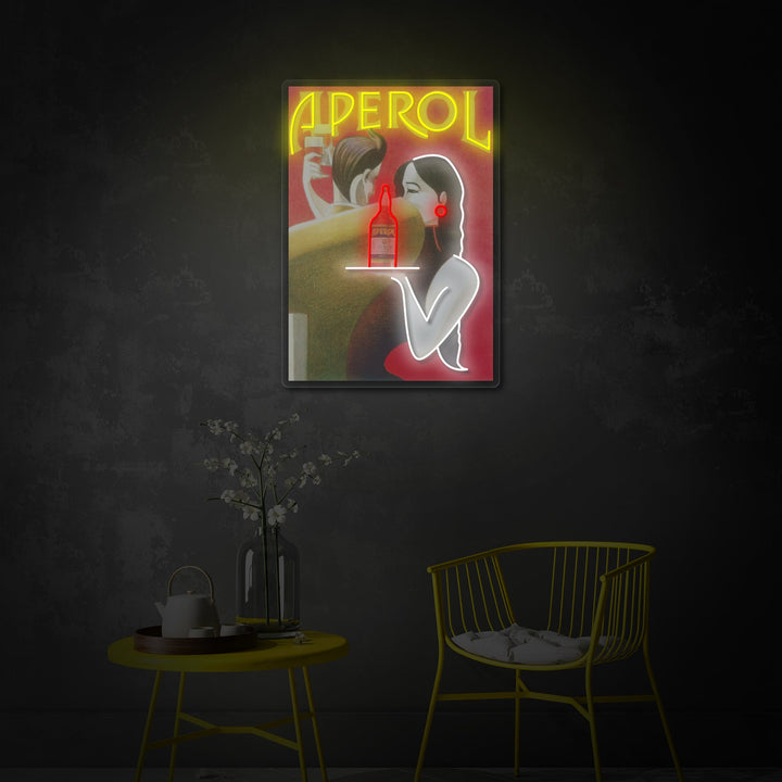 "Retro Aperol Poster" UV Print LED Neon Sign