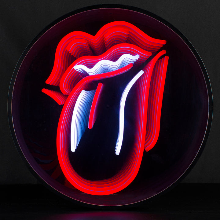 "Rolling Stones" 3D Infinity LED Neon Sign