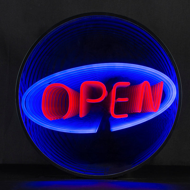 "Shop Open" 3D Infinity LED Neon Sign