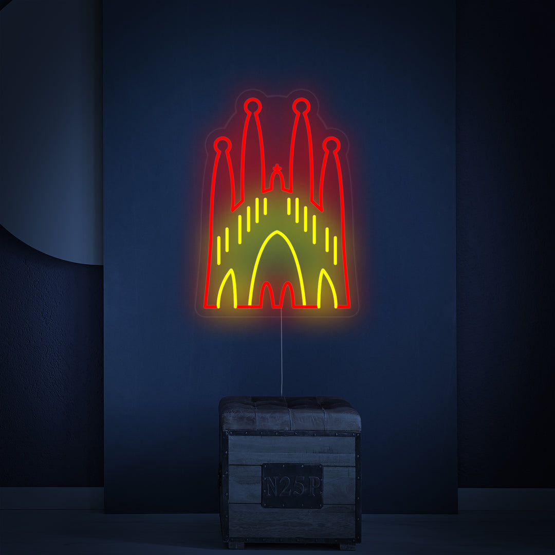 "Spain Holy Family Cathedral" Neon Sign