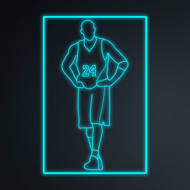 "Sports Basketball Player 24" Mini Neon Sign