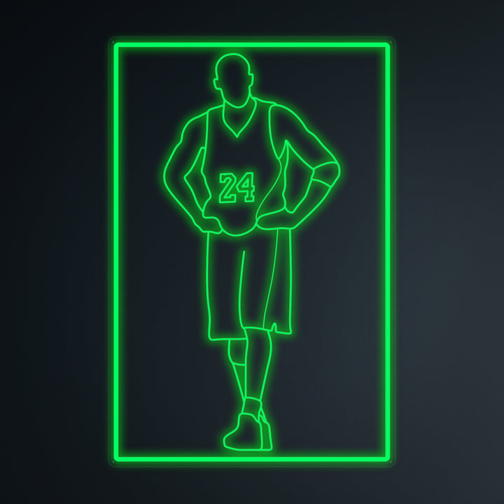 "Sports Basketball Player 24" Mini Neon Sign