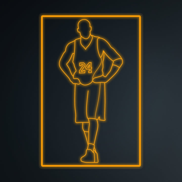 "Sports Basketball Player 24" Mini Neon Sign