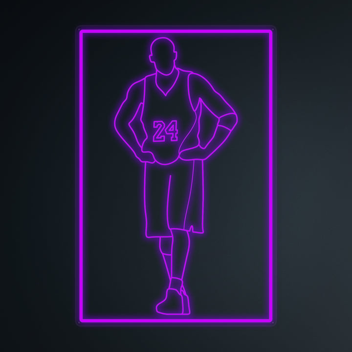 "Sports Basketball Player 24" Mini Neon Sign