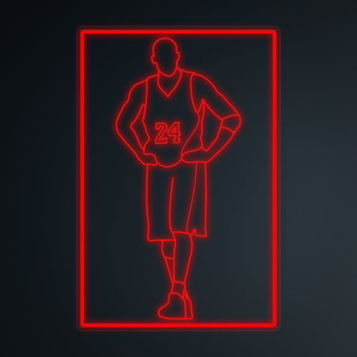 "Sports Basketball Player 24" Mini Neon Sign