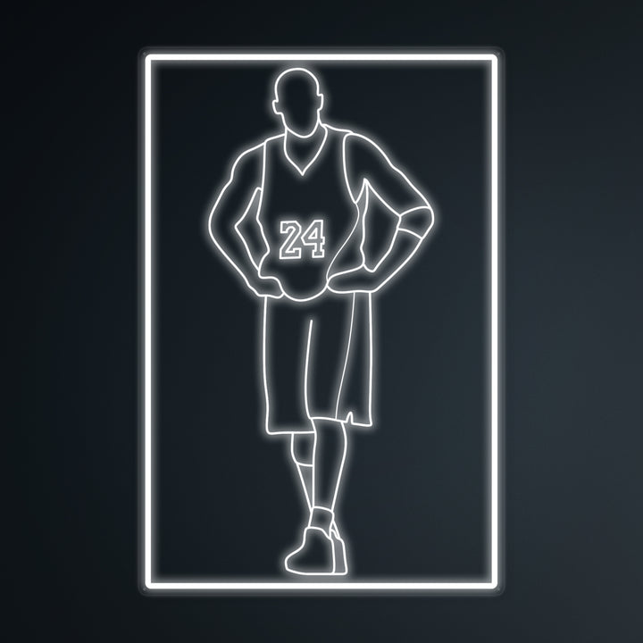 "Sports Basketball Player 24" Mini Neon Sign