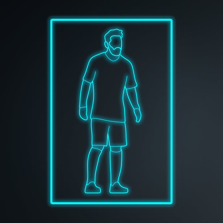 "Sports Football Soccer Player 10" Mini Neon Sign