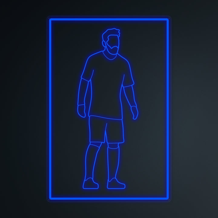 "Sports Football Soccer Player 10" Mini Neon Sign