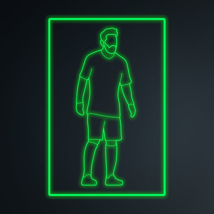 "Sports Football Soccer Player 10" Mini Neon Sign
