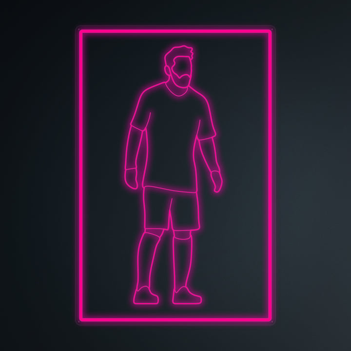 "Sports Football Soccer Player 10" Mini Neon Sign