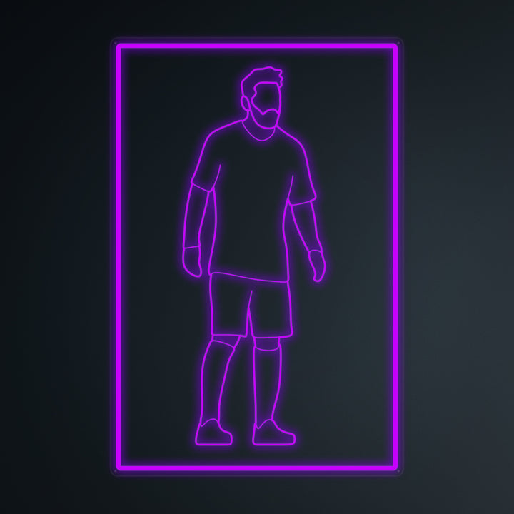 "Sports Football Soccer Player 10" Mini Neon Sign