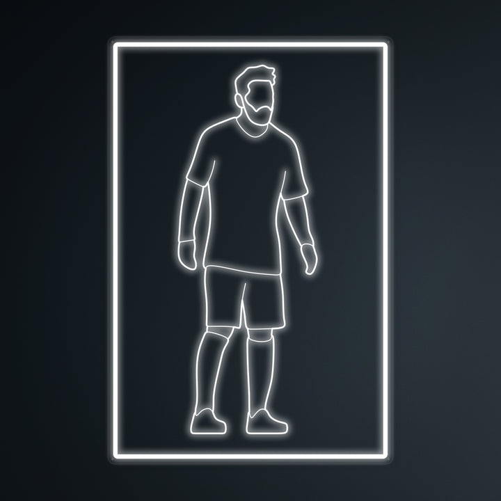 "Sports Football Soccer Player 10" Mini Neon Sign