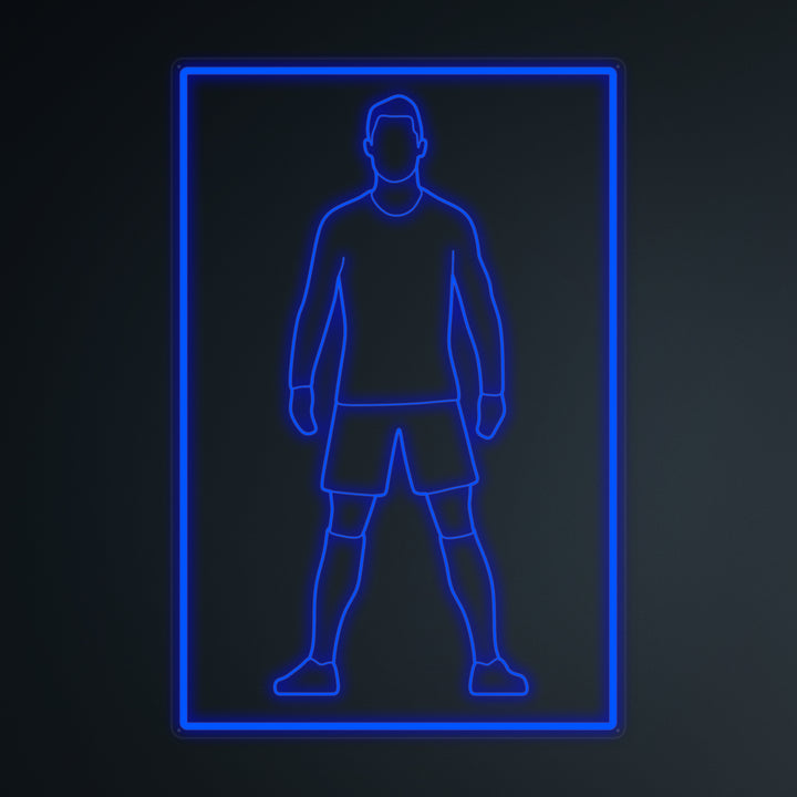 "Sports Football Soccer Player 7" Mini Neon Sign