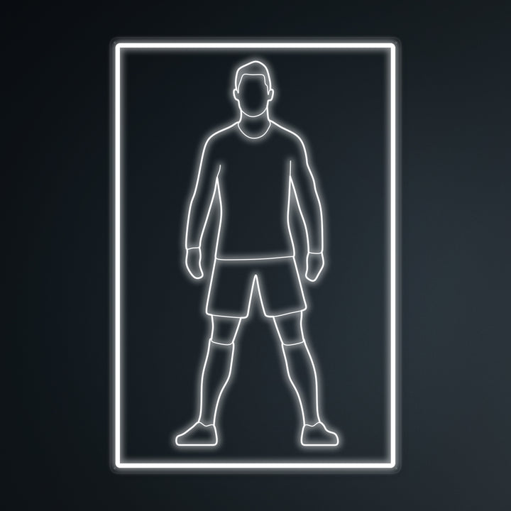 "Sports Football Soccer Player 7" Mini Neon Sign